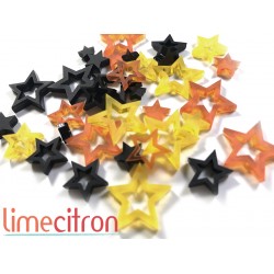 Acrylique - Petites étoiles (jaunes, oranges et noires)