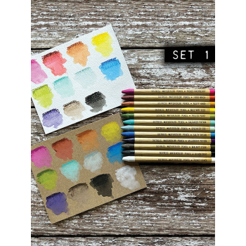Distress - 12 crayons aquarellables - Set 1