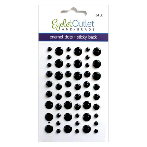Eyelet Outlet - Enamel dots - Noir pailleté