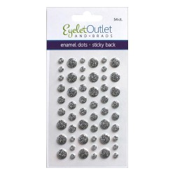 Eyelet Outlet - Enamel dots - Argent pailleté