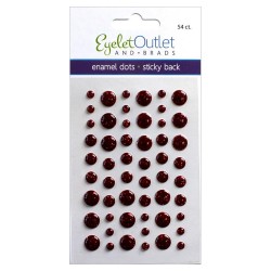 Eyelet Outlet - Enamel dots - Rouge pailleté