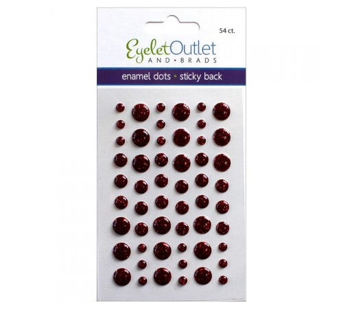 Eyelet Outlet - Enamel dots - Rouge pailleté