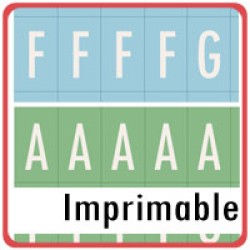 Mini alphabet bleu-vert - Imprimable