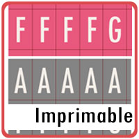 Mini gray-pink alphabet - Printable