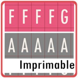 Mini alphabet gris-rose - Imprimable