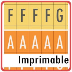 Mini alphabet jaune-orange - Imprimable