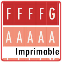 Mini alphabet rouge-corail - Imprimable