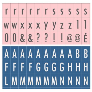 Mini blue pink alphabet - Printable